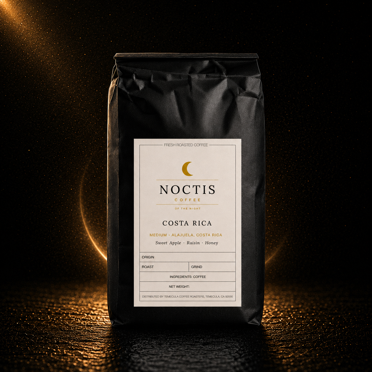 Costa Rica single-origin coffee bag — Noctis Coffee
