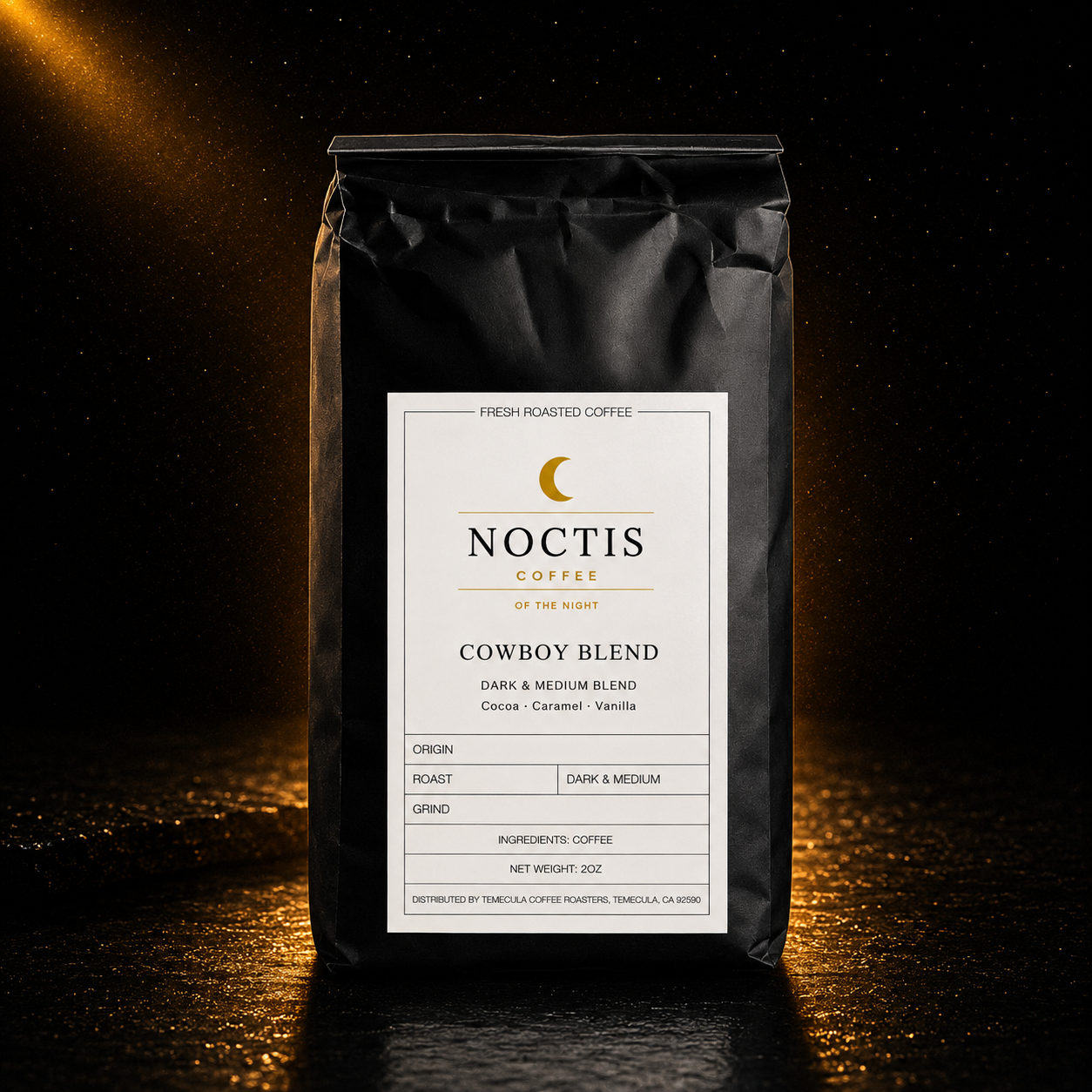 Cowboy Blend bold dark roast coffee bag — Noctis Coffee