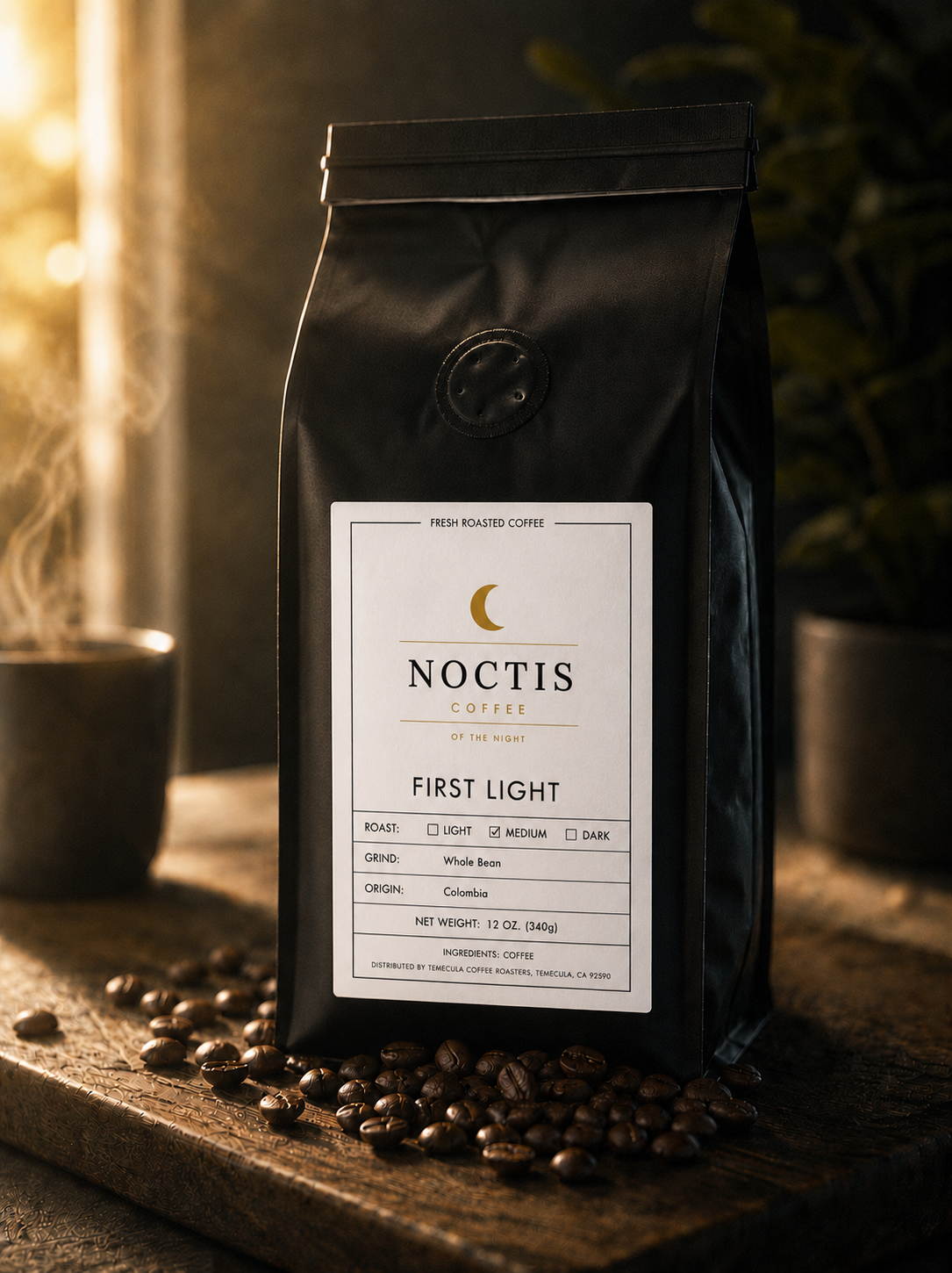 First Light Colombian single-origin coffee bag — Noctis Coffee