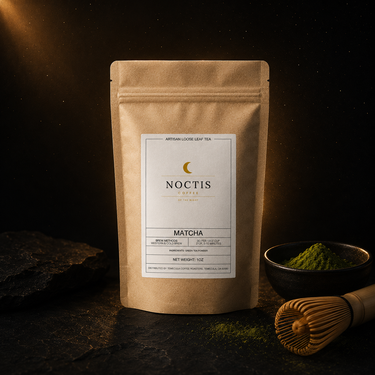 Matcha Japanese green tea powder pouch — Noctis Coffee