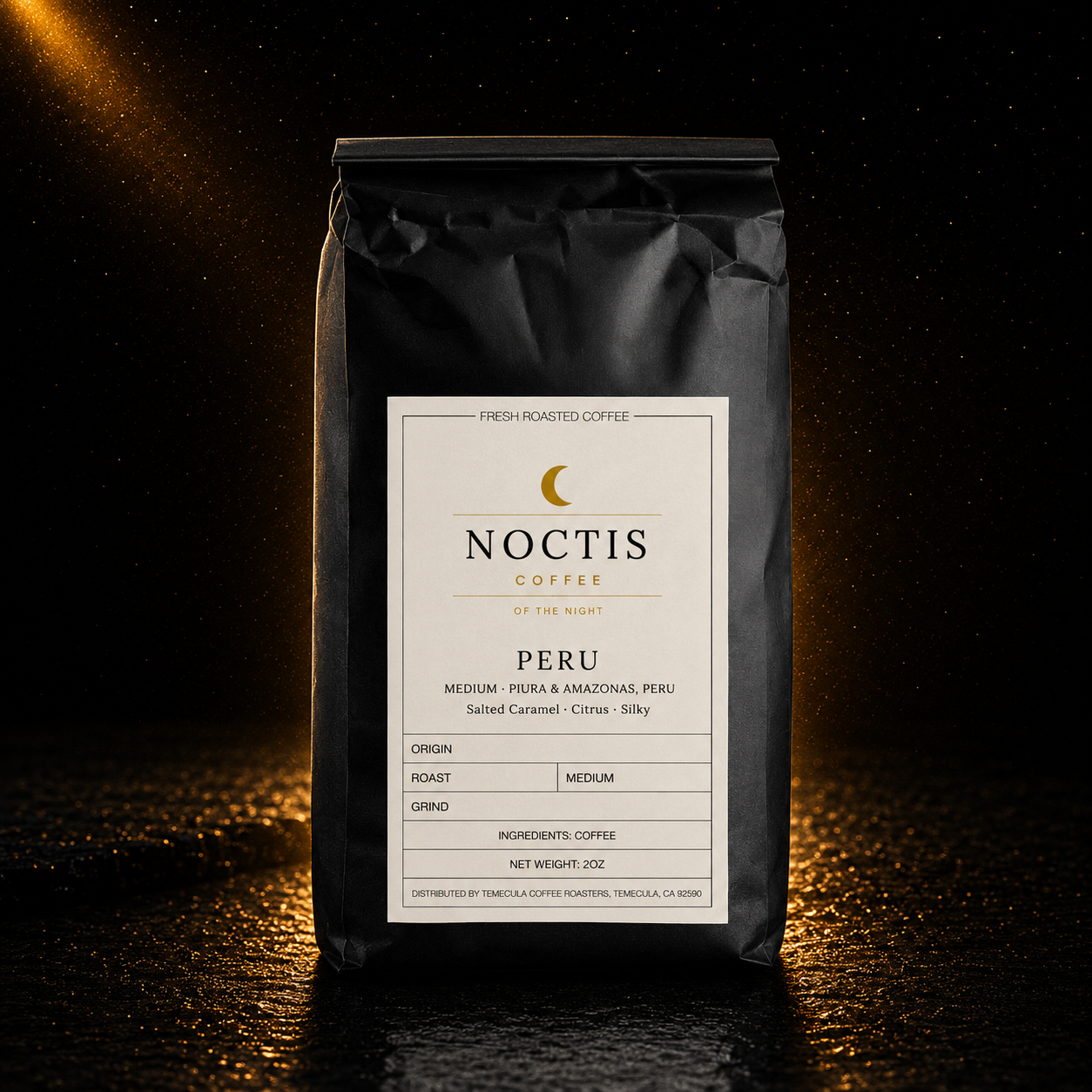 Peru single-origin coffee bag — Noctis Coffee